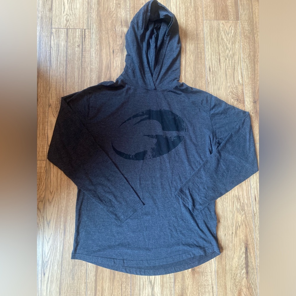 GASP Men's Charcoal Gray/Black Hooded Pullover Sweatshirt, Size XL